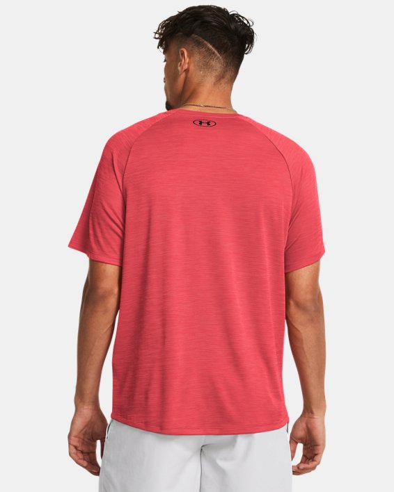 Men's UA Tech™ Textured Short Sleeve, Red, pdpMainDesktop image number 1